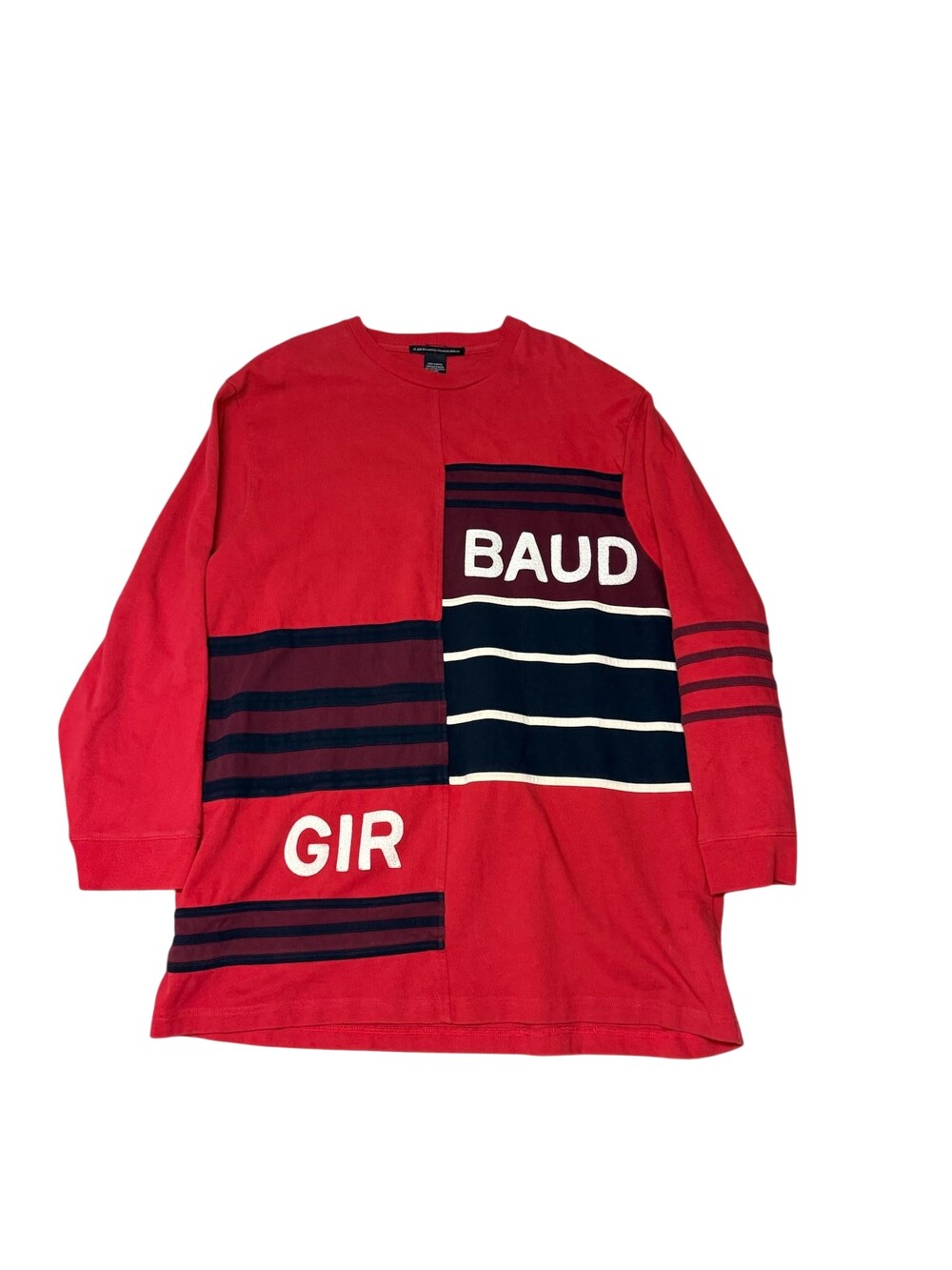Le Jean De Marithe Francois Girbaud Shirt Mens 2XL Red Long Sleeve Graphic Tee